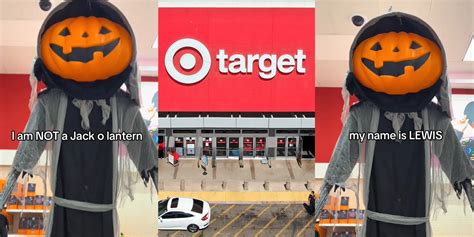Oct 6, 2023 · Target did not provide any additional information on how Lewis’ catchphrase came about or why this pumpkin-headed ghoul seems to be having an identity crisis. These details don’t appear to ... 